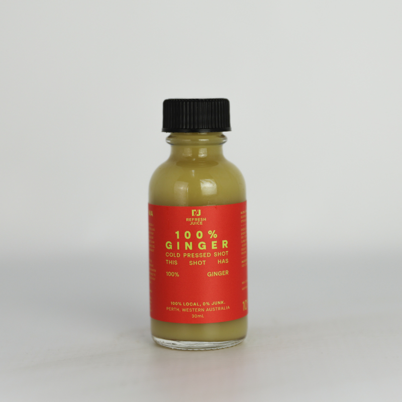 100% Ginger Juice to kick all your germs and boost your energy levels in a glass bottle