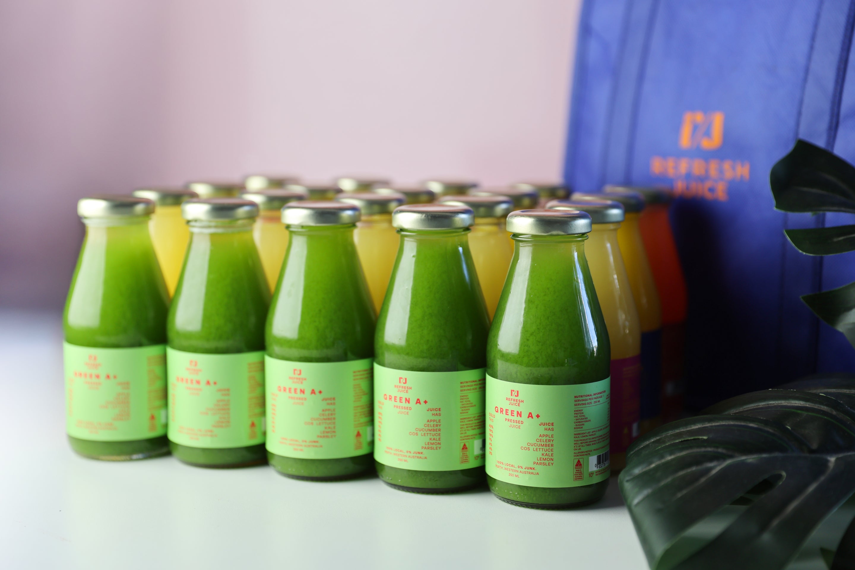 Mixed pack of fresh juices