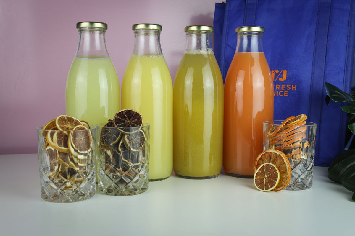 Refresh Juice Party Time cocktail pack with cold-pressed lime, lemon, pineapple and grapefruit juice